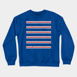 Rangers Red White Blue Bar Scarf Design Crewneck Sweatshirt